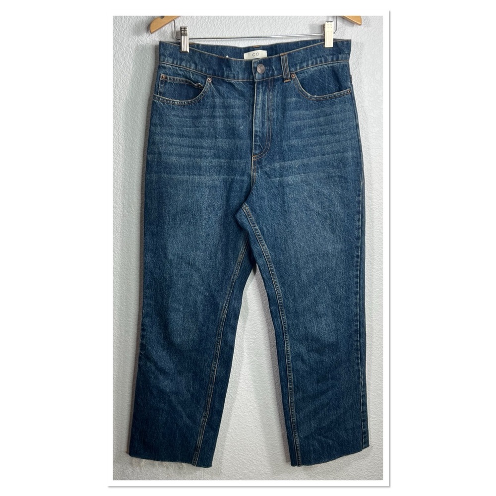 CO Collection 100% Organic Cotton Straight Leg Raw Hem Jeans Sz 29